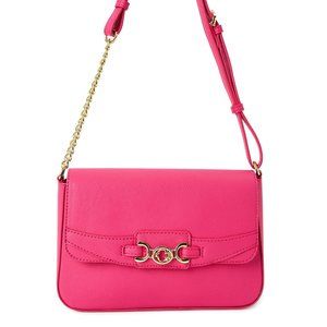 C. Wonder Women’s Adult Skye Caviar Textured Flap Shoulder Bag Bright Azalea